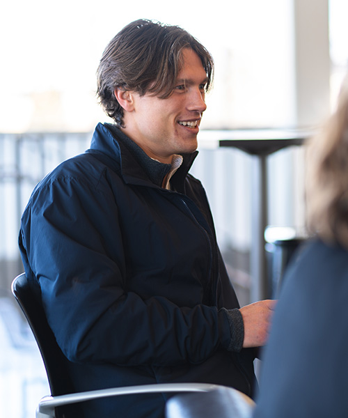 A student networking